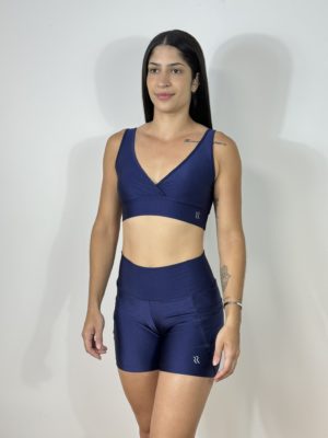 SHORTS CLÁSSICO COM BOLSOS AZUL MARINHO