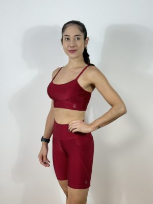 BERMUDA CLÁSSICA COM BOLSOS VERMELHO