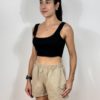 REGATA CROPPED ALGODÃO PRETA