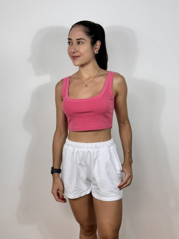 REGATA CROPPED ALGODÃO ROSA - Image 2