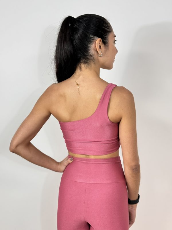 SHORTS BASIC ROSA CANELADO - Imagem 2