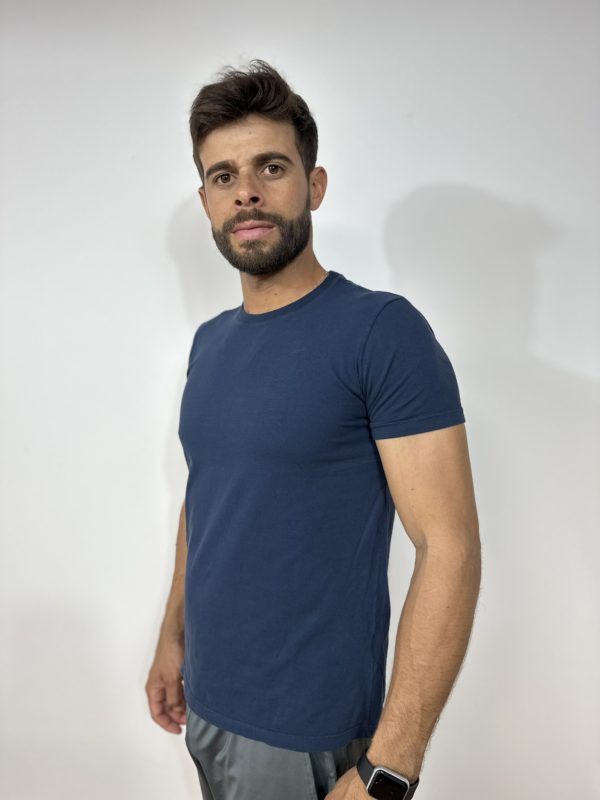 CAMISETA 100% ALGODÃO AZUL MARINHO - Image 2