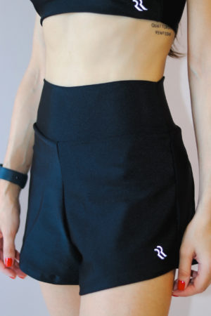 SHORTS DUPLO GLOW PRETO