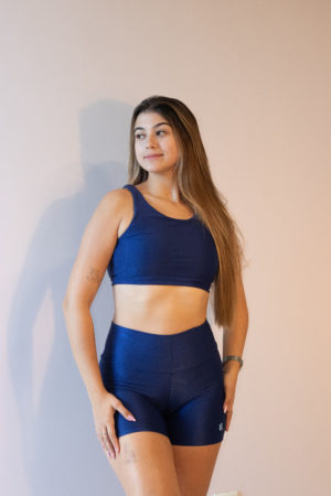 SHORTS BASIC AZUL MARINHO CANELADO