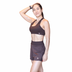 SHORTS DUPLO MARROM
