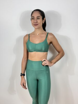 TOP SLIM VERDE SÁLVIA CANELADO