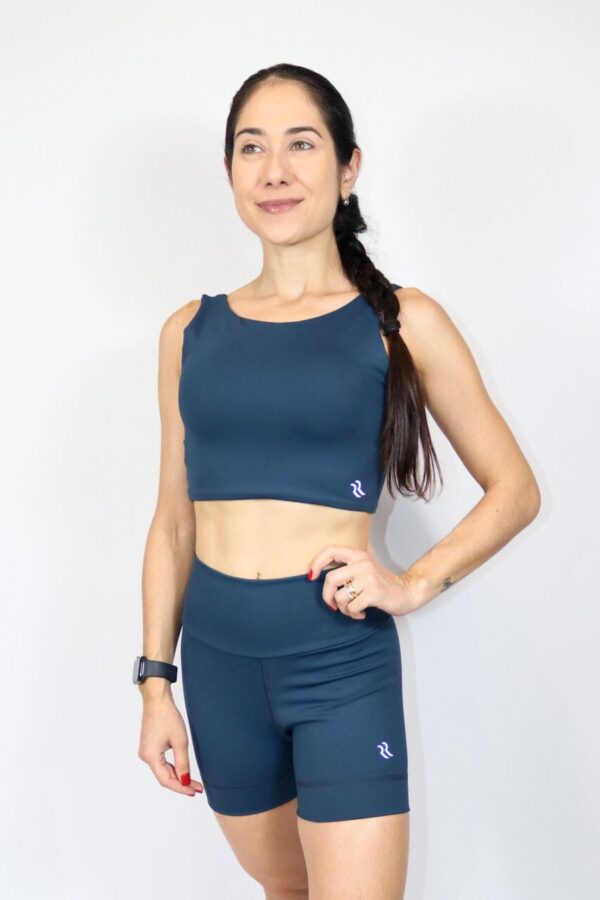 TOP CROPPED AZUL NOTURNO