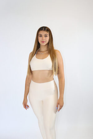 TOP FREE OFF WHITE CANELADO