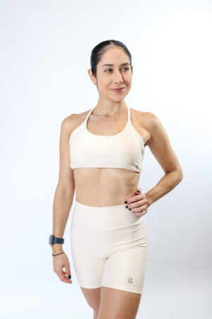 SHORTS BASIC OFF WHITE CANELADO