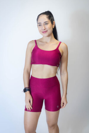 SHORTS BASIC MARSALA CANELADO