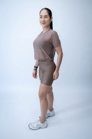 SHORTS BASIC CAPUCCINO CANELADO
