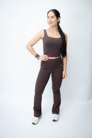 LEGGING FLARE MARROM